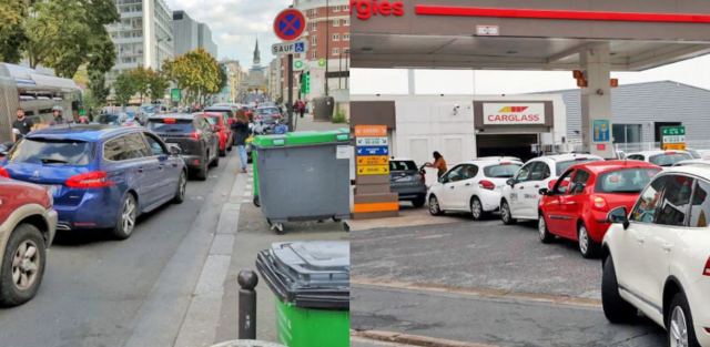 Γαλλία - Απεργία στα διυλιστήρια: Ουρές στα πρατήρια καυσίμων - Βάζουν βενζίνη σε σακούλες σκουπιδιών (ΒΙΝΤΕΟ)