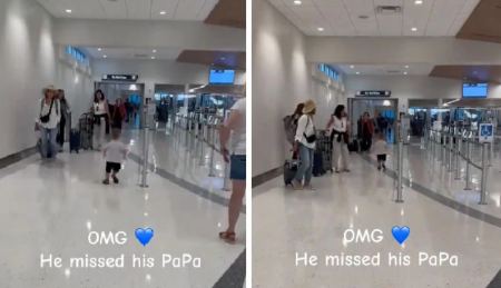 Το βίντεο που λιώνει το ίντερνετ - Πιτσιρικάς που άρχισε να μιλάει πριν λίγο καιρό βλέπει ξανά τον παππού του στο αεροδρόμιο