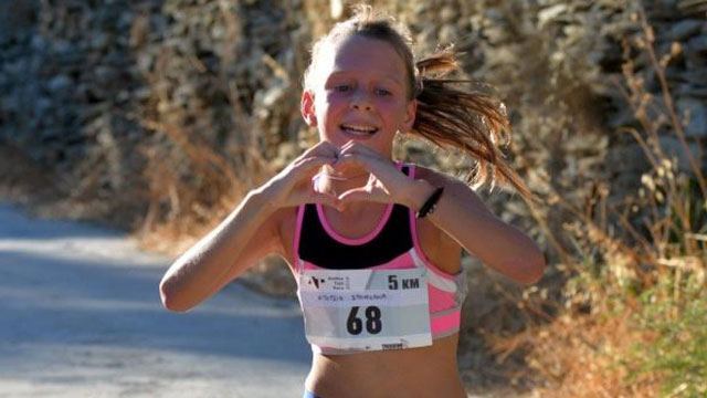 Η 10χρονη Λαμιώτισσα Σταυρεάνα Ντότσια 1η στα 5χμ του Andros Trail Race