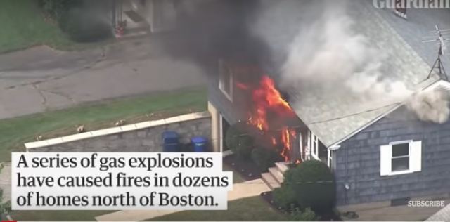 Τρόμος στη Βοστώνη! Εκρήξεις λόγω διαρροής αερίου, κάηκαν σπίτια! video