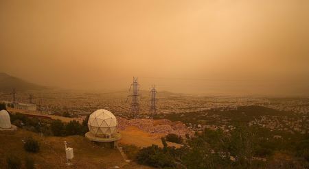 «Τοπίο στον Άρη» και η Αττική από την αφρικανική σκόνη