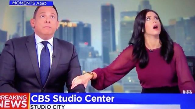 Η αντίδραση παρουσιαστών του CBS την στιγμή του σεισμού