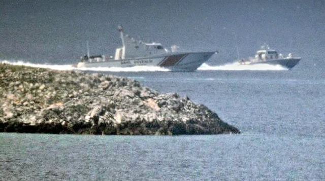Απίστευτο βίντεο από τα Ίμια έδωσαν οι Τούρκοι: Τουρκικό πλοίο «καταδιώκει» ελληνικό!