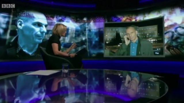 Επεισοδιακή συνέντευξη Βαρουφάκη στο BBC: &quot;Σκοτώθηκε&quot; με τη δημοσιογράφο!