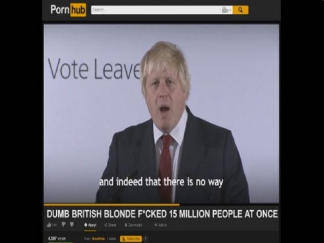 Ο Boris Johnson στο... Pornhub! &quot;Ο ηλίθιος που γαμ... 15 εκατ. κόσμο&quot;!