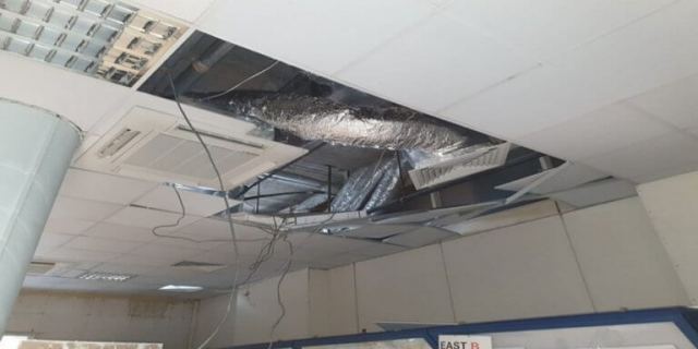 Λευκωσία: Κατέρρευσε μέρος της οροφής στο Κέντρο Ελέγχου Εναέριας Κυκλοφορίας - Ένας τραυματίας [pics]