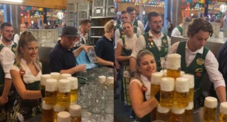 Γερμανία: Τρομερή σερβιτόρα στο Oktoberfest έγινε viral αφού κουβάλησε περισσότερες από δώδεκα μπύρες (ΒΙΝΤΕΟ)