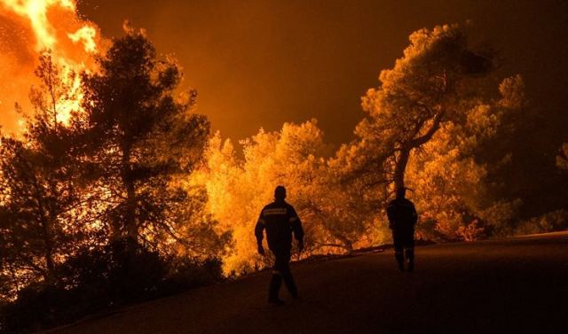 Φωτιά στην Εύβοια: Ολονύχτια μάχη με τις φλόγες - Σε πλήρη εξέλιξη η πυρκαγιά