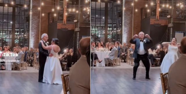 Απίστευτη χορογραφία τραπ από μπαμπά και κόρη στο γάμο της (ΒΙΝΤΕΟ)