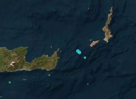 Σεισμός ανάμεσα σε Κρήτη και Κάσο: Τέσσερις σεισμικές δονήσεις μέσα σε λίγα λεπτά