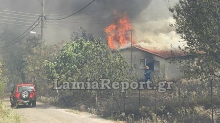 Λαμία: Κάηκαν σπίτια - Εκκενώνεται η συνοικία του Αφανού (ΦΩΤΟ - ΒΙΝΤΕΟ)