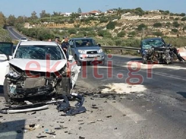 Κρήτη: Μισή ντουζίνα τραυματίες σε τροχαίο