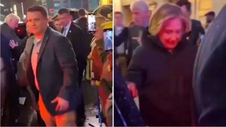 ΗΠΑ: «Σούπερ αρπακτικό» η Χίλαρι, «σκ...» ο Μπιλ Κλίντον - Τους προπηλάκισαν διαδηλωτές στο Μανχάταν, δείτε βίντεο