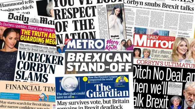 Βρετανικά ΜΜΕ: H Μέι επέζησε, το αδιέξοδο παραμένει
