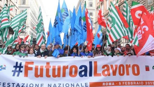 Ιταλία: Κινητοποίηση των συνδικάτων με αίτημα τη δημιουργία θέσεων εργασίας