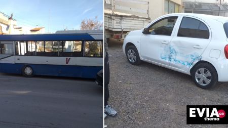 Ατύχημα με σχολικό λεωφορείο στη Χαλκίδα
