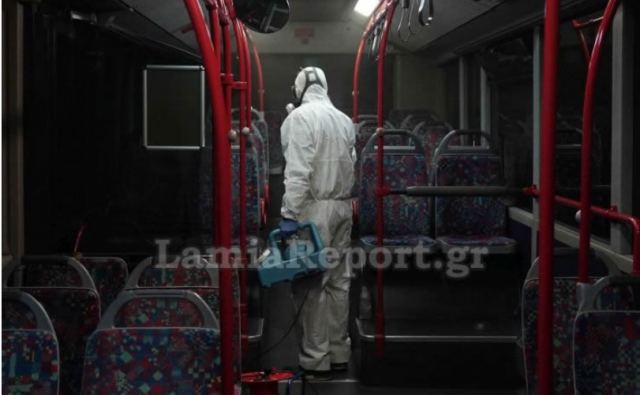 Λαμία: Ξεκίνησε συστηματική απολύμανση στα Αστικά λεωφορεία