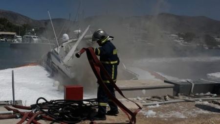 Πυρκαγιά σε σκάφος που ήταν αγκυροβολημένο στο Πατητήρι Αλοννήσου