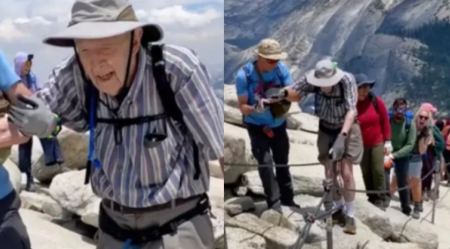 Θρυλικός 93χρονος κατάφερε το ακατόρθωτο: Ανέβηκε σε βουνό με υψόμετρο 2.960 μέτρων (ΒΙΝΤΕΟ)