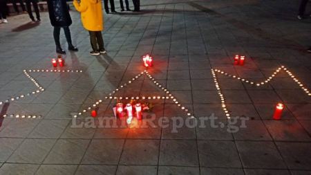 Ένα κερί για το «ΣΑΜ» και τις άλλες ψυχές που χάθηκαν στο δυστύχημα των Τεμπών