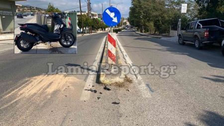Λαμία: Τροχαίο με μηχανάκι στη Λεωφόρο Καλυβίων (ΦΩΤΟ)