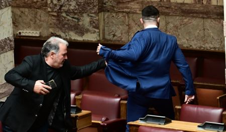 Έπεσε ξύλο στη βουλή - Πρώην βουλευτής Σπαρτιατών επιτέθηκε σε βουλευτή της Ελληνικής Λύσης