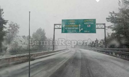 Απαγορευτικό για φορτηγά στην εθνική οδό - Έντονη χιονόπτωση