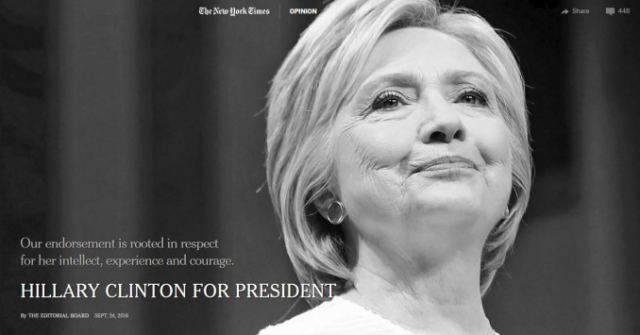 Χίλαρι Κλίντον: Και επίσημα στο πλευρό της οι New York Times!