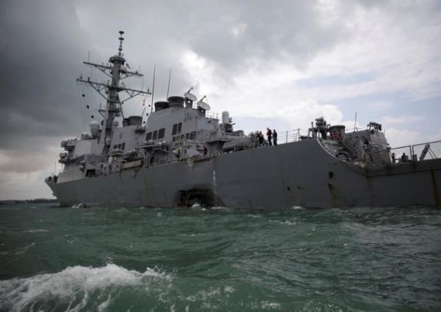 Αντιτορπιλικό USS John S. McCain: Βρέθηκαν νεκροί αγνοούμενοι ναυτικοί