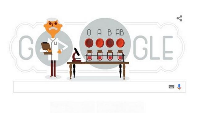 Καρλ Λαντστάινερ: Η Google τιμά τον Νομπελίστα ιατρό για τη συστηματοποίηση των ομάδων αίματος κατά ΑΒΟ