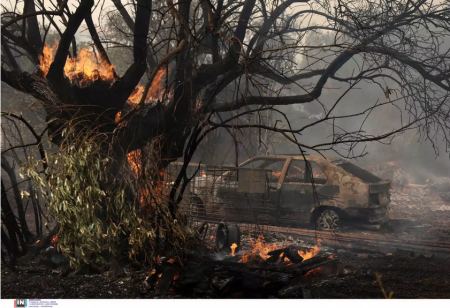 Αναζωπύρωση στην περιοχή Μελετάκι της Μάνδρας - Μάχη με τις φλόγες σε Δερβενοχώρια, Λουτράκι, Μέγαρα