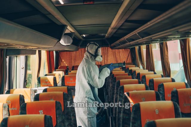 Συνεχίζεται η απολύμανση σε λεωφορεία και σταθμούς του ΚΤΕΛ Φθιώτιδας