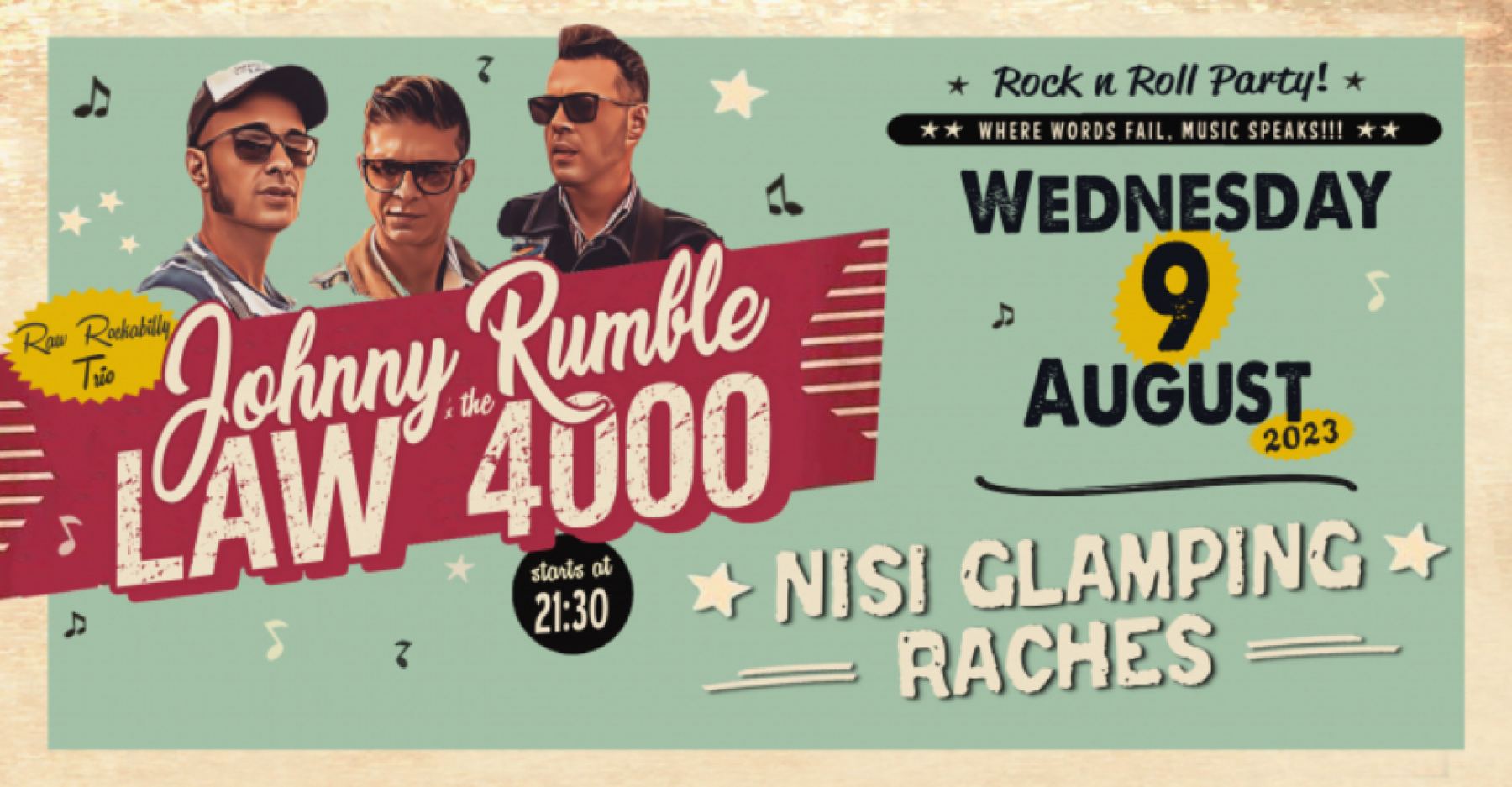 Ράχες: Μη χάσετε το εκρηκτικό Live με τους Johnny Rumble &amp; The Law 4000 στο NISI!
