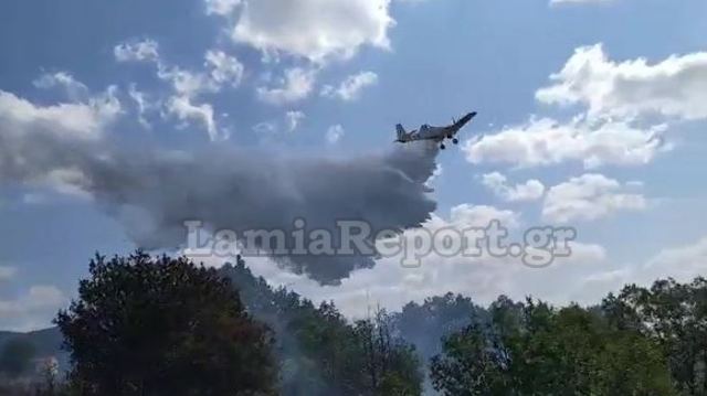 Σηκώθηκαν τα PZL για επικίνδυνη πυρκαγιά στο Σκαμνό (ΦΩΤΟ-BINTEO)