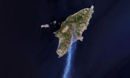 Φωτιά στη Ρόδο - Δορυφορική φωτογραφία της ESA αποκαλύπτει το μέγεθος της καταστροφής