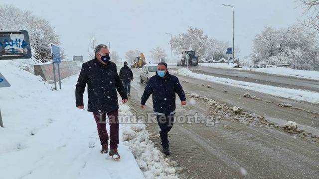 Μάχη με το χιονιά στο Δήμο Λαμιέων (ΒΙΝΤΕΟ-ΦΩΤΟ)