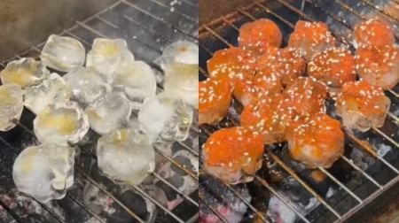 Παγάκια στα κάρβουνα: Το νέο street food που κάνει θραύση στη Κίνα! (ΒΙΝΤΕΟ)