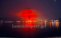 Πυρκαγιά σε καλαμιές έξω από τη Λαμία