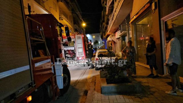 Lamia: Fire alarm in town centre