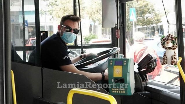 Λαμία: Με μάσκες στα αστικά λεωφορεία - Δείτε εικόνες