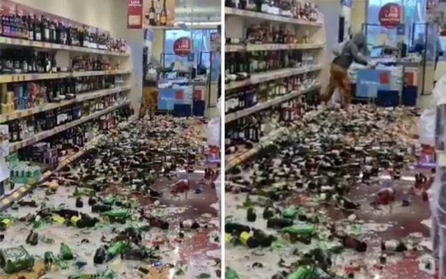 Βίντεο: Γυναίκα μπήκε σε σούπερ μάρκετ και έκανε λαμπόγυαλο 500 μπουκάλια