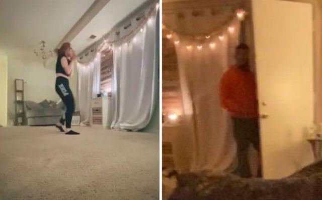 Χόρευε στο σπίτι της και είδε τον stalker της να ανοίγει την πόρτα μπροστά της – Δείτε το σοκαριστικό βίντεο