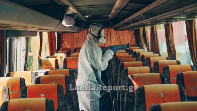 Απολύμανση και στα λεωφορεία του ΚΤΕΛ Φθιώτιδας - ΒΙΝΤΕΟ