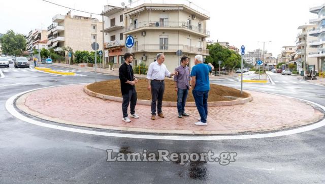 Λαμία: Δόθηκε σε κυκλοφορία ο κυκλικός κόμβος στην Αθηνών (ΒΙΝΤΕΟ - ΦΩΤΟ)