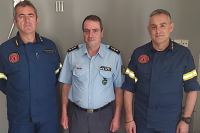 Θέματα της αντιπυρικής περιόδου συζήτησαν οι επικεφαλής Πυροσβεστικής - Αστυνομίας