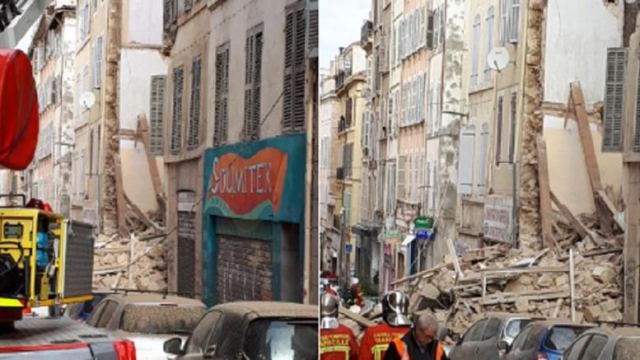 Κατέρρευσε κτίριο στην Μασσαλία (βίντεο)