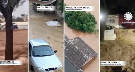 Βίντεο του Αccuweather με τις καταστροφικές πλημμύρες στον κόσμο: Από τον Βόλο… στο Βέγκας και την Ισπανία