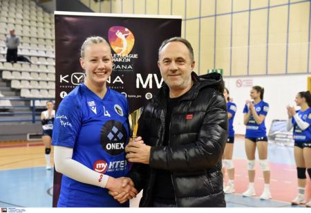 Βραβεύτηκε η MVP της 7ης αγωνιστικής της Volley League Γυναικών, Anna Mebus