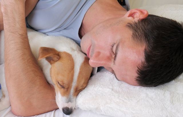 Γυναίκα βρήκε έναν άγνωστο να κοιμάται στο κρεβάτι με τον σκύλο της