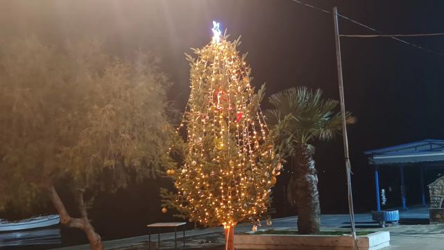 Άναψε το Χριστουγεννιάτικο δέντρο στη Γλύφα